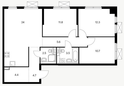 Планировка квартиры, ID 537887