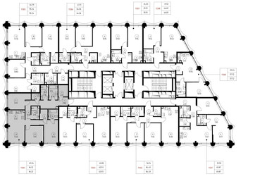 Планировка трехкомнатной(квартира) площадью 96.2 квадратных метров в ЖК “Дом премиум-класса МИРА”