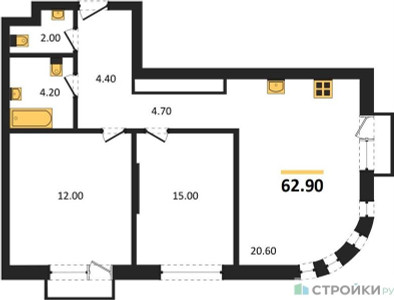 Планировка квартиры, ID 533032