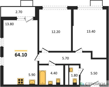 Планировка квартиры, ID 399919