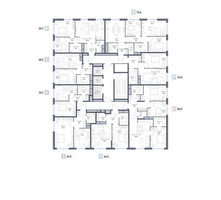 Планировка трехкомнатной(квартира) площадью 73.5 квадратных метров в “ЖК Сиреневый парк”