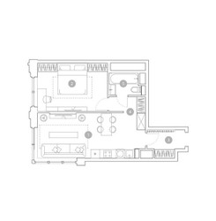 Планировка двухкомнатной(квартира) площадью 49.5 квадратных метров в ЖК “ЖК ВЭРИ на Миклухо-Маклая”