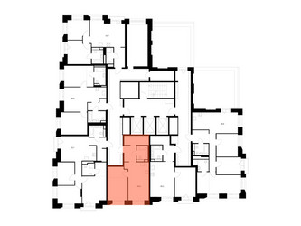 Планировка однокомнатной(квартира) площадью 46.6 квадратных метров в ЖК “ЖК Онежский вал”