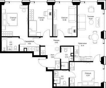 Планировка квартиры, ID 554110