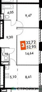 Планировка квартиры, ID 244753
