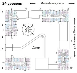 Планировка трехкомнатной(квартира) площадью 52.1 квадратных метров в ЖК “ЖК Страна Заречная”