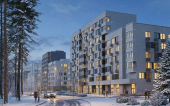 Придомовая территория Никольского квартала “Отрада”