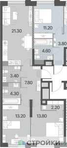 Планировка квартиры, ID 286360