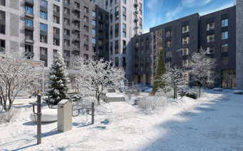 Двор в ЖК “Smart Garden”