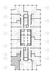 Планировка двухкомнатной(квартира) площадью 54.1 квадратных метров в ЖК “ЖК SET (Сет)”