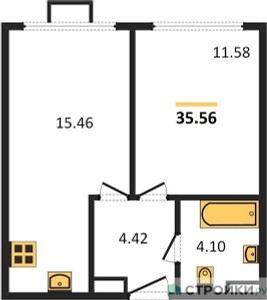 Планировка апартаментов, ID 260044