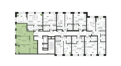 Планировка трехкомнатной(квартира) площадью 63.4 квадратных метров в ЖК “ЖК Пушкино Град”