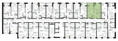 Планировка однокомнатной(квартира) площадью 36.9 квадратных метров в ЖК “ЖК Пушкино Град”