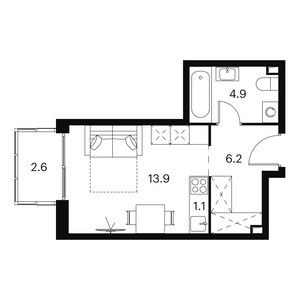 Планировка апартаментов, ID 552720