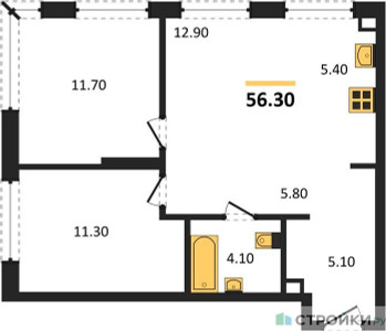 Планировка квартиры, ID 464265