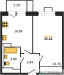Планировка однокомнатной(квартира) площадью 35.24 квадратных метров в “ЖК Прибрежный Парк”