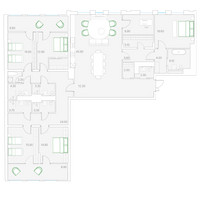 Планировка 4+ комнатной(квартира) площадью 236.7 квадратных метров в “Клубный дом Дуо”