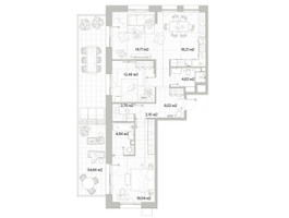 Планировка двухкомнатной(квартира) площадью 97.66 квадратных метров в “Архитектурный проект Мыс”