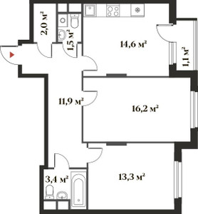 Планировка квартиры, ID 546385