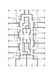 Планировка двухкомнатной(квартира) площадью 65.4 квадратных метров в ЖК “ЖК 1-й Нагатинский (Первый Нагатинский)”