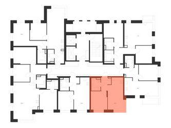 Планировка однокомнатной(квартира) площадью 34.9 квадратных метров в ЖК “ЖК Строгино 360”