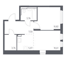 Планировка однокомнатной(квартира) площадью 41 квадратных метров в “ЖК Остафьево”