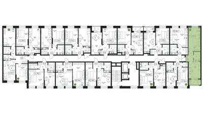 Планировка однокомнатной(квартира) площадью 42.3 квадратных метров в ЖК “ЖК Пушкино Град”