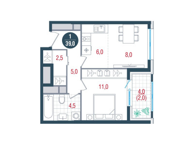 Планировка квартиры, ID 430810