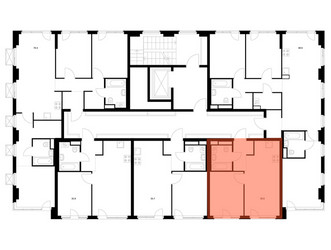 Планировка однокомнатной(квартира) площадью 33.8 квадратных метров в ЖК “ЖК 2-й Иртышский”