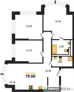Планировка квартиры, ID 527468