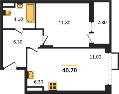 Планировка квартиры, ID 101040