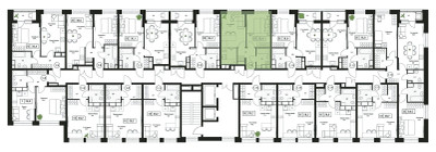 Планировка однокомнатной(квартира) площадью 36.4 квадратных метров в ЖК “ЖК Пушкино Град”