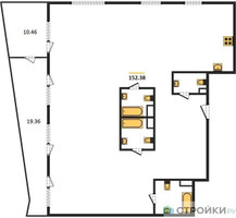 Планировка 4+ комнатной(квартира) площадью 152.38 квадратных метров в “Квартал Foriver”