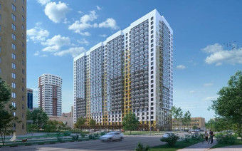 Вид сбоку на ЖК «Юбилейный» (Реутов)