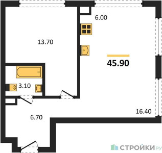 Планировка квартиры, ID 552287