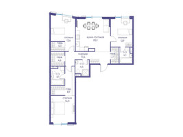 Планировка трехкомнатной(квартира) площадью 108.9 квадратных метров в “ЖК Событие”