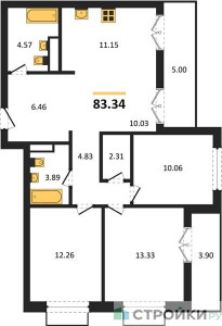 Планировка квартиры, ID 548762