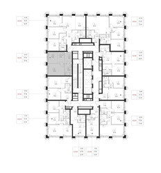 Планировка однокомнатной(квартира) площадью 37.9 квадратных метров в ЖК “ЖК SET (Сет)”