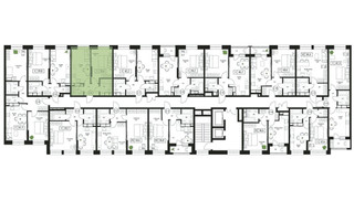 Планировка однокомнатной(квартира) площадью 39 квадратных метров в “ЖК Пушкино Град”
