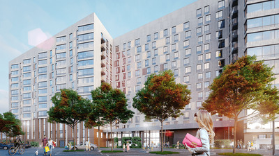 Планировка трехкомнатной(квартира) площадью 104.6 квадратных метров в ЖК “ЖК LES”