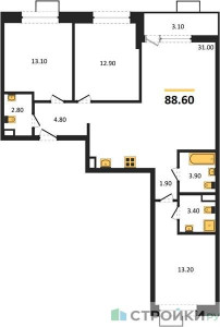 Планировка квартиры, ID 253227