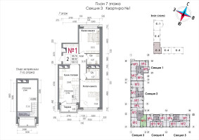 Планировка двухкомнатной(квартира) площадью 103.1 квадратных метров в “ЖК Art (АРТ)”
