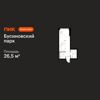 Планировка студии(квартира) площадью 26.5 квадратных метров в “ЖК Бусиновский парк”