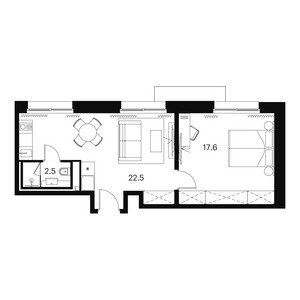 Планировка апартаментов, ID 525043