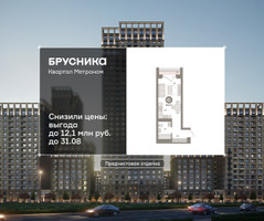 Планировка студии(квартира) площадью 29.8 квадратных метров в “ЖК Квартал Метроном”