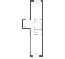 Планировка однокомнатной(квартира) площадью 40.3 квадратных метров в “ЖК Цветочные Поляны”