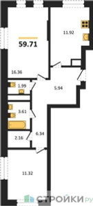 Планировка квартиры, ID 537445