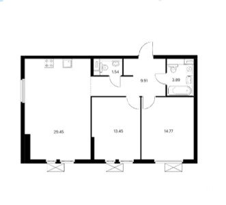 Планировка квартиры, ID 77783