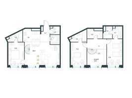 Планировка трехкомнатной(квартира) площадью 118.1 квадратных метров в “ЖК Левел Академическая”