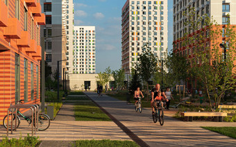 Велосипедная дорожка в ЖК "Бунинские луга"